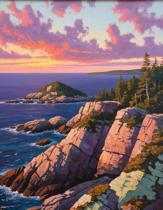 Paint by Number Acadia National Park (Maine) – Coastal Sunrise