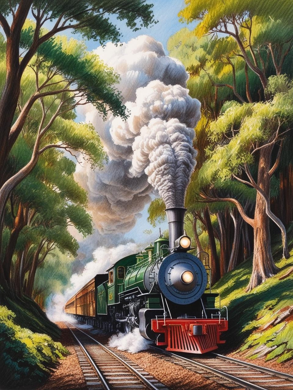 Paint By NumberVintage Railway Classic