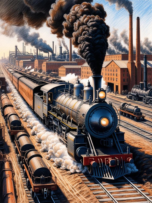 Paint By Number Timeless Train Design