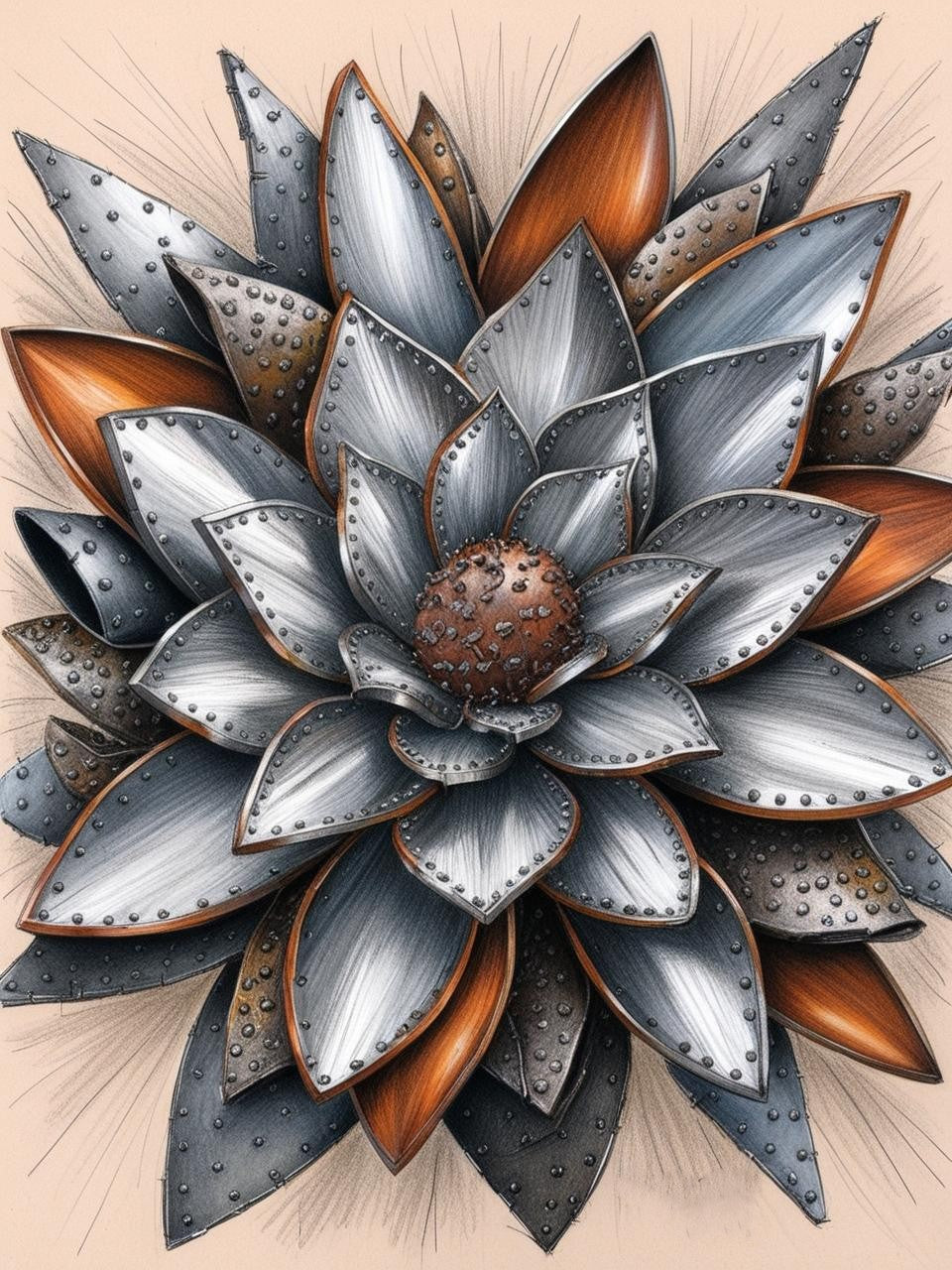 Paint By Number Forged in Steel: The Mechanical Blossom