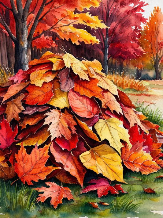 Paint By Number Rustling Autumn Leaves