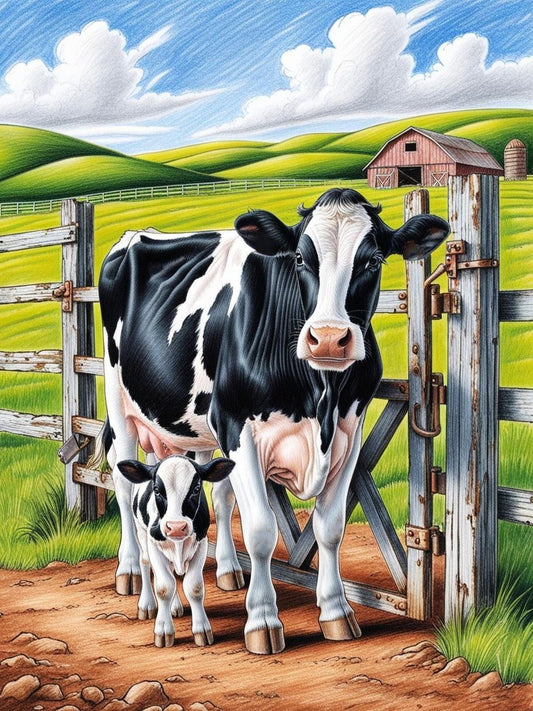 Paint by Number Calf and Mama’s Day