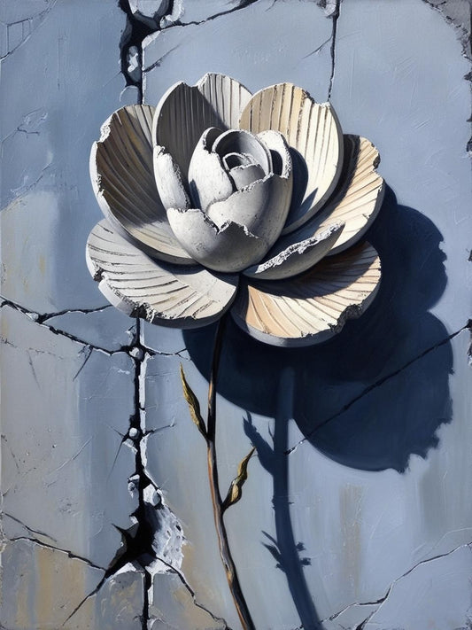 Paint By Number Stone Bloom: A Concrete Floral Masterpiece