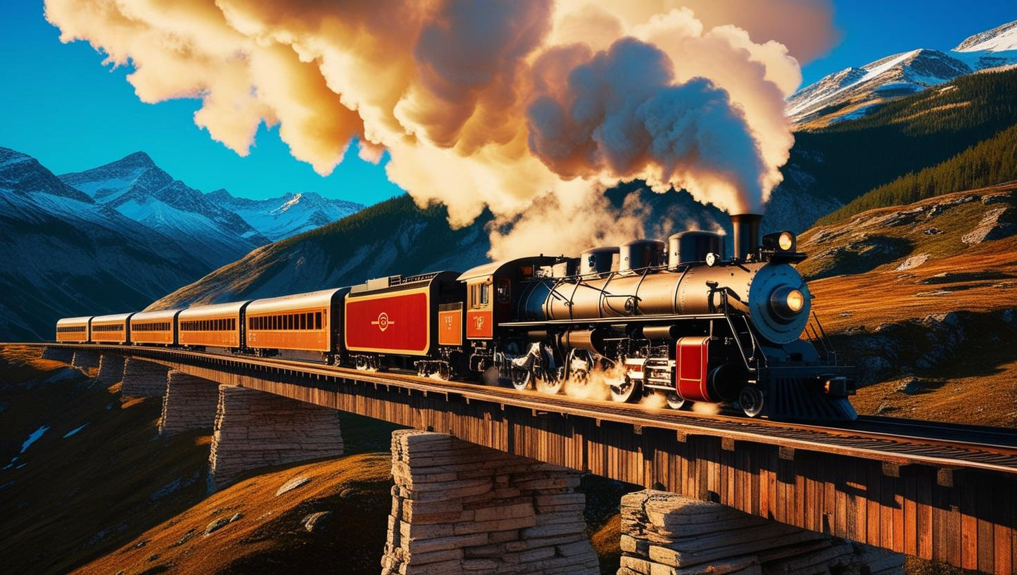 Paint by Number Powerful Steam Engines