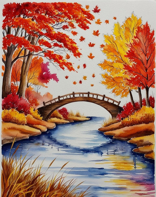 Paint By Number Lush Autumn Landscape