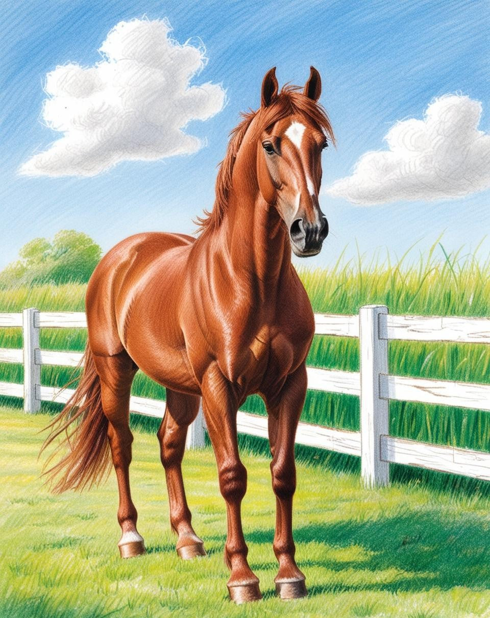 Paint by Number Horses of the Homestead