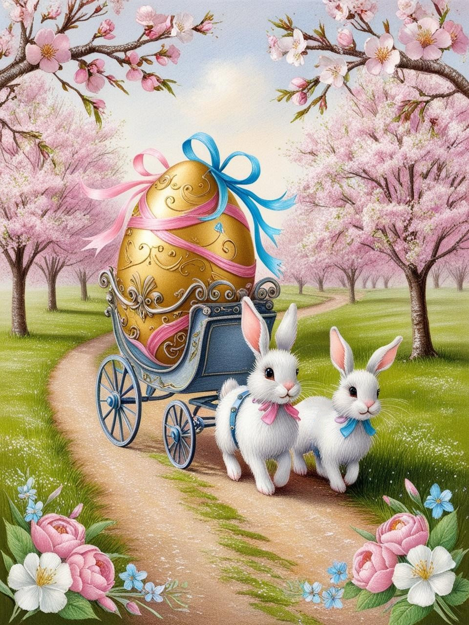 Paint by Number Easter Bunny Egg Express