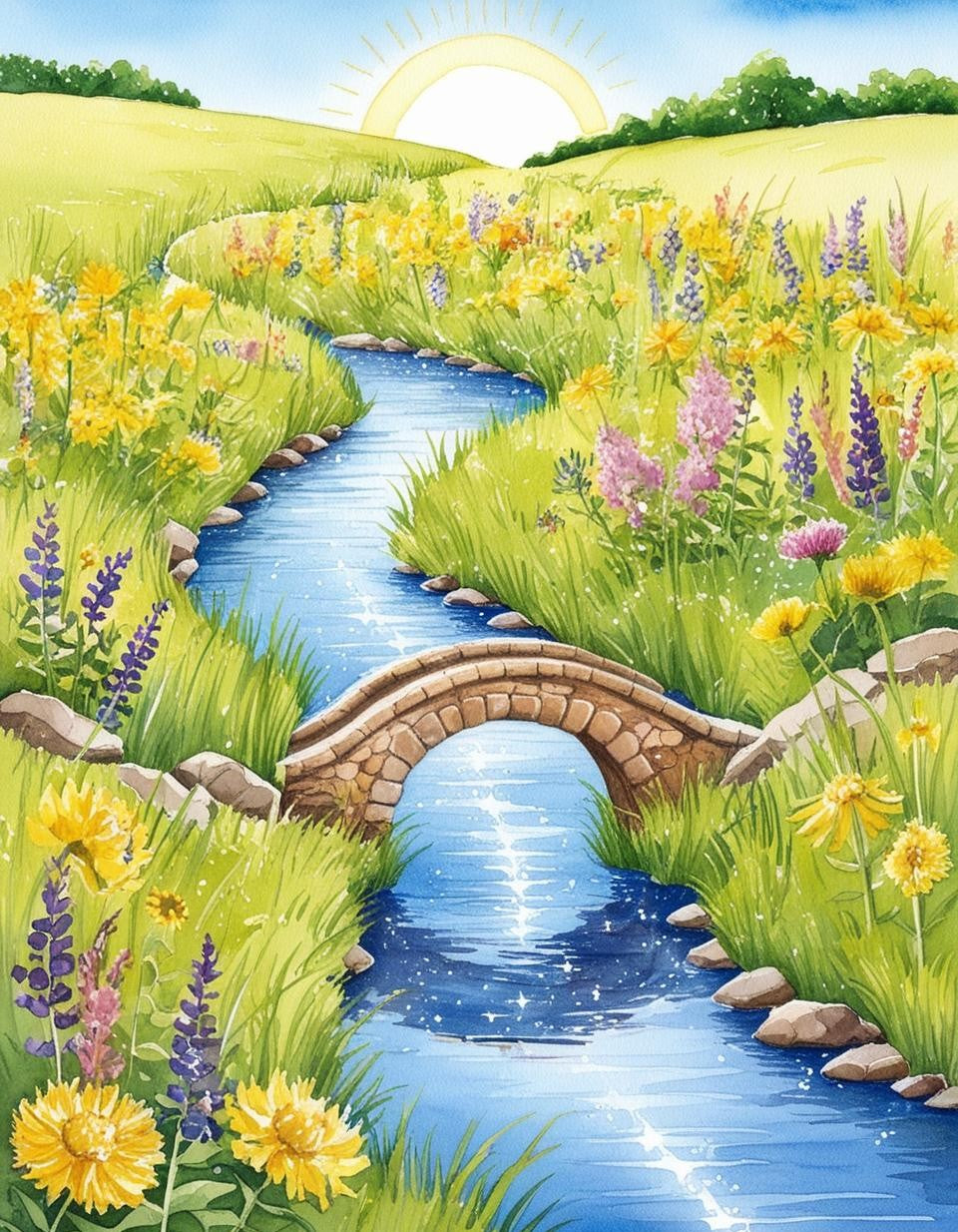 Paint by Number Tranquil Stream