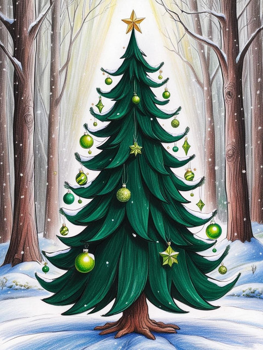 Paint by Number Evergreen Delight Christmas Tree