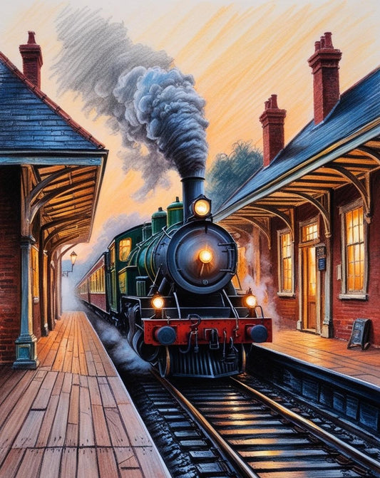 Paint By Number Classic Locomotive Grace