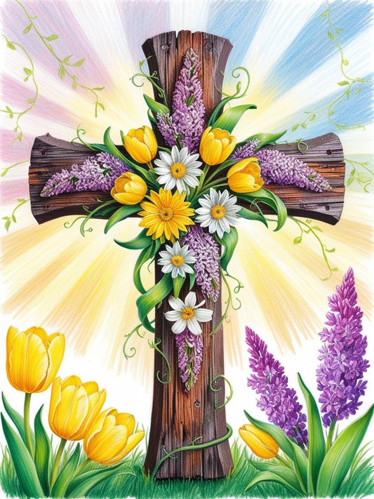 Paint by Number Symbol of Faith – Easter Cross