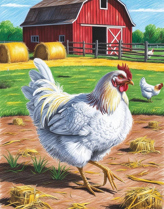 Paint by Number Country Chicken