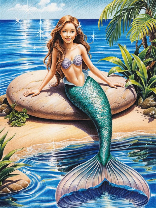 Paint by Number Sunshine Sparkle Mermaid