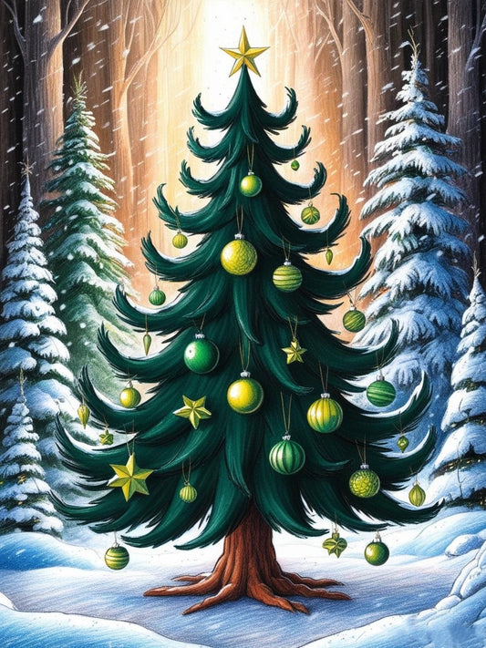 Paint by Number Seasonal Cheer Christmas Tree