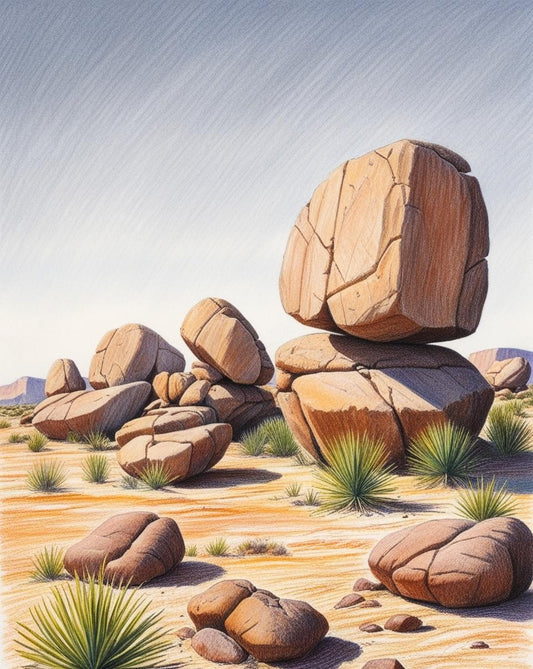 Paint by Number Barren Rocks