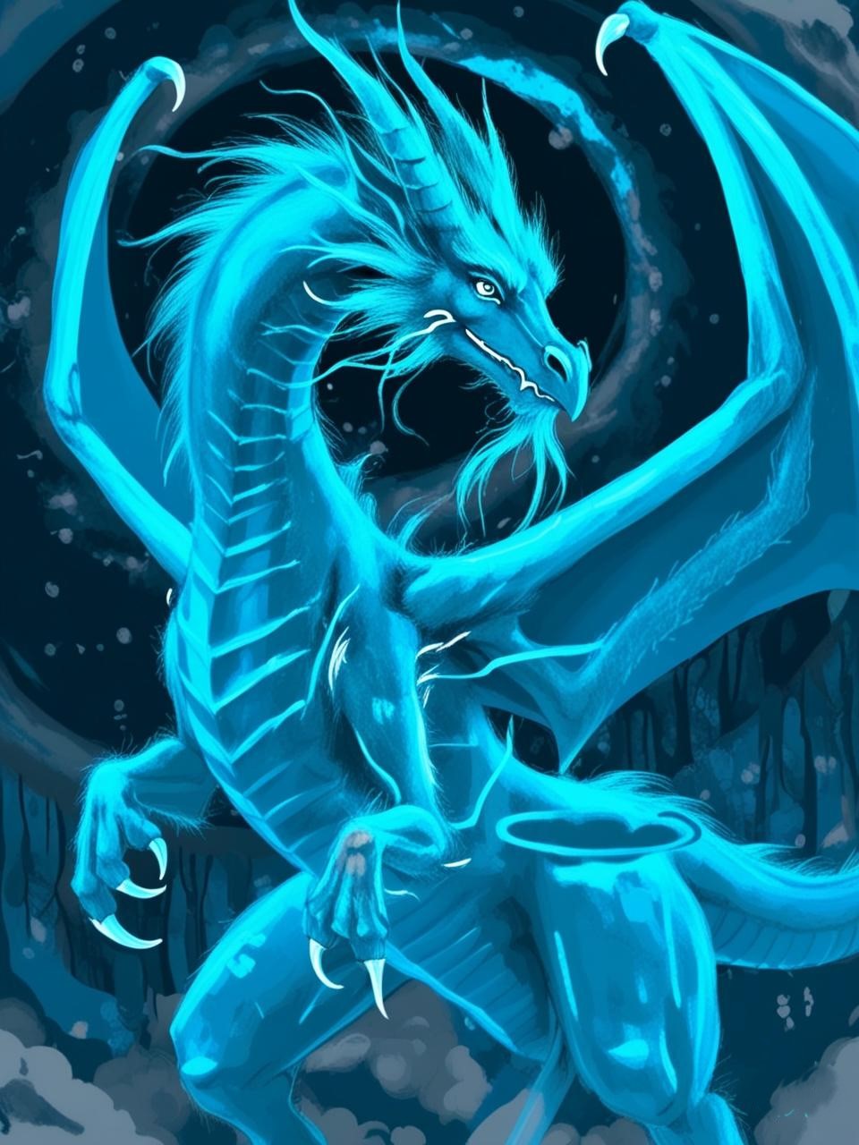 Paint by Number Abyssfang Dragon