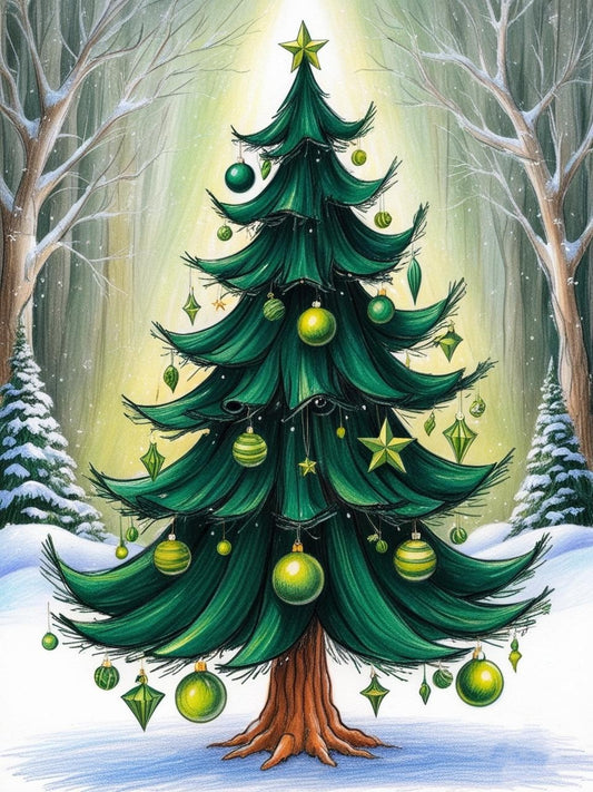 Paint by Number Yuletide Glow Christmas Tree