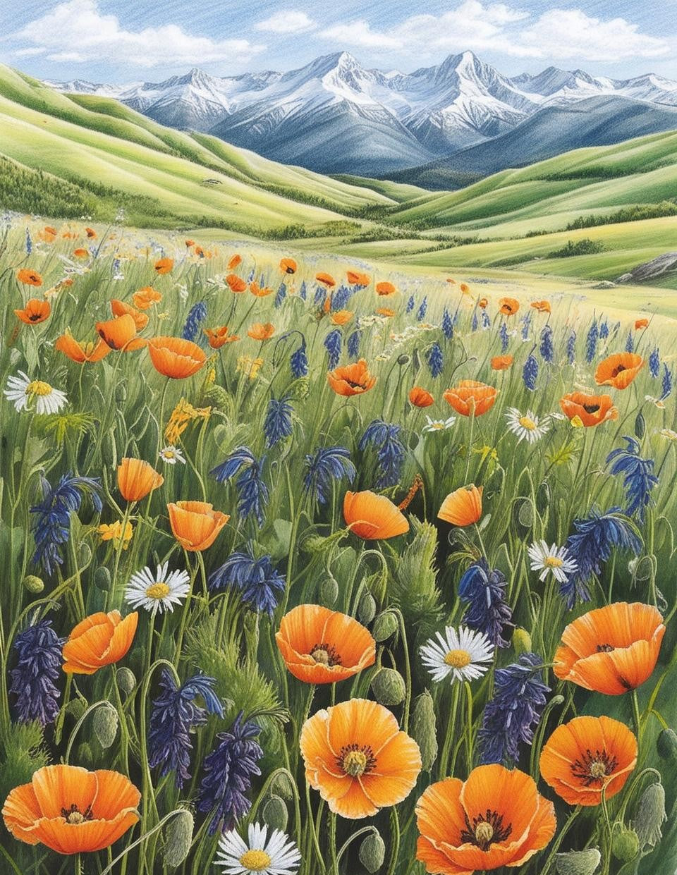 Paint by Number Wildflower Delight