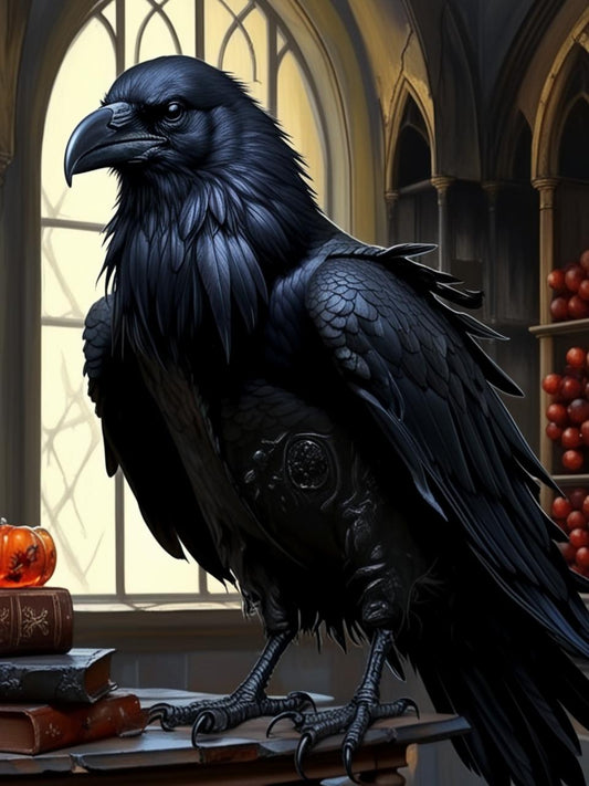 Paint by Number Darkened Raven