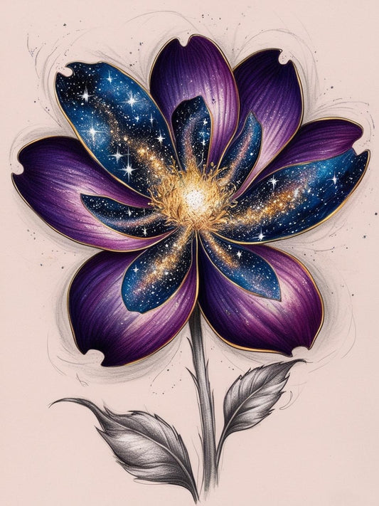 Paint By Number Astral Garden: The Starry Bloom