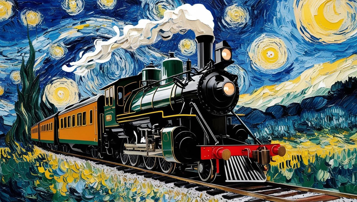 Paint by Number The Steam Train in Van Gogh’s World