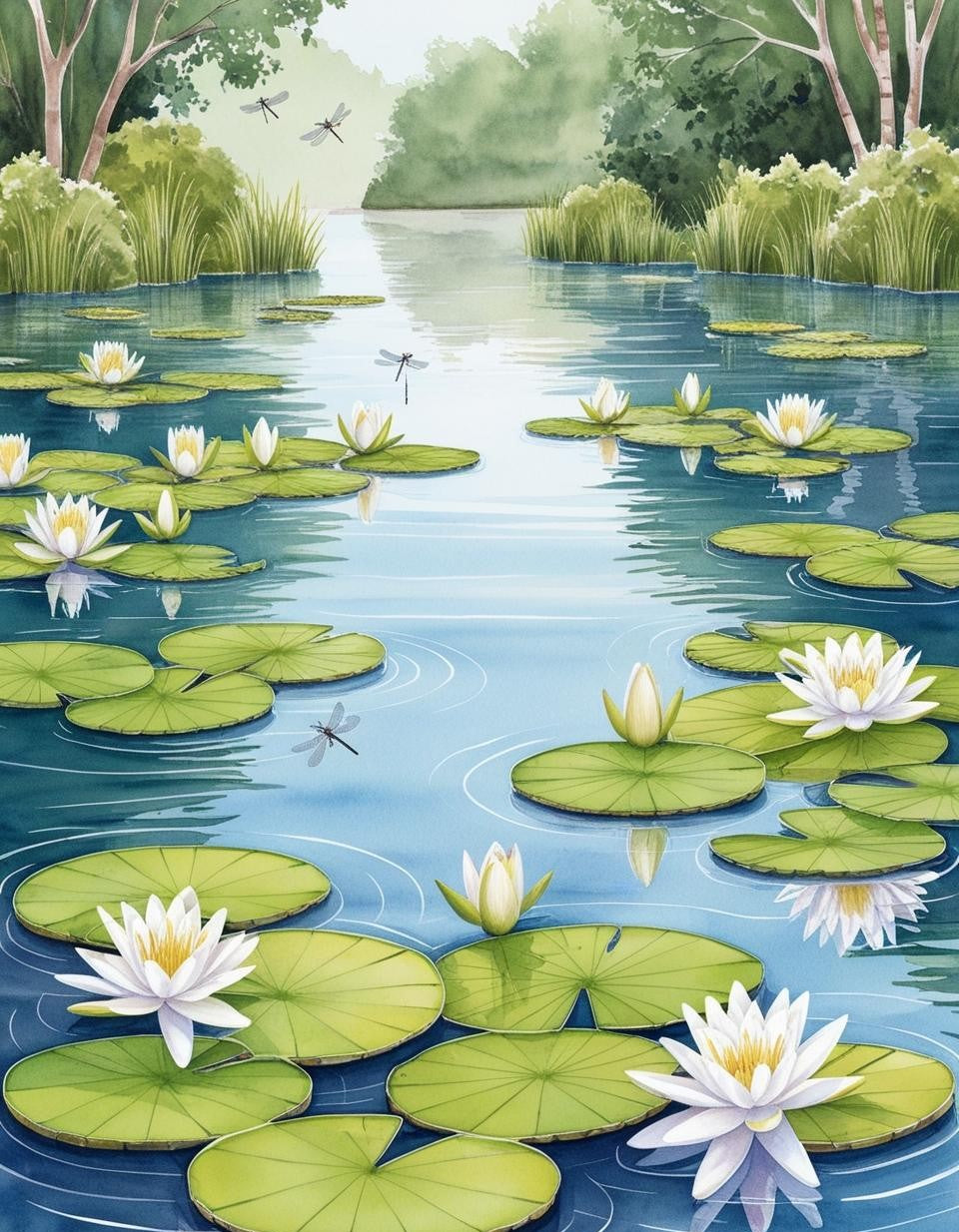 Paint by Number Calm Waters and Lilies