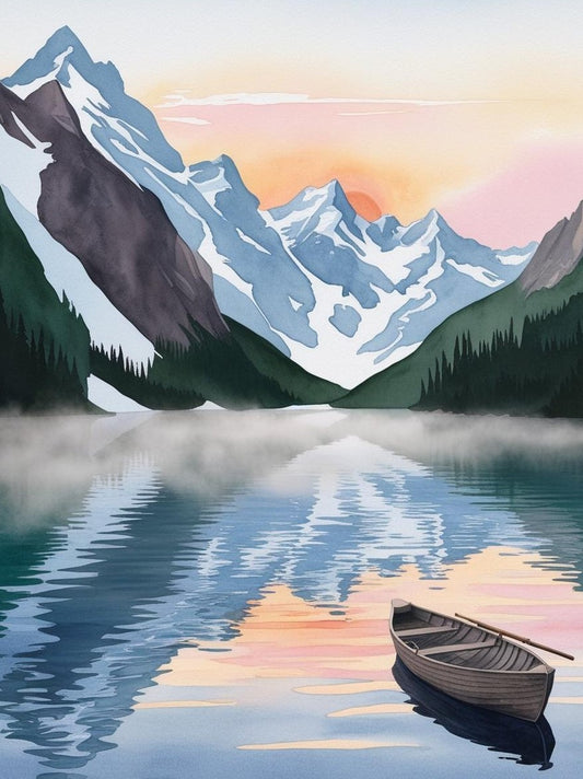 Paint by Number Glacial Lake