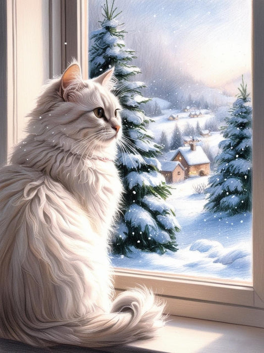 Paint by Number Snowy Paws