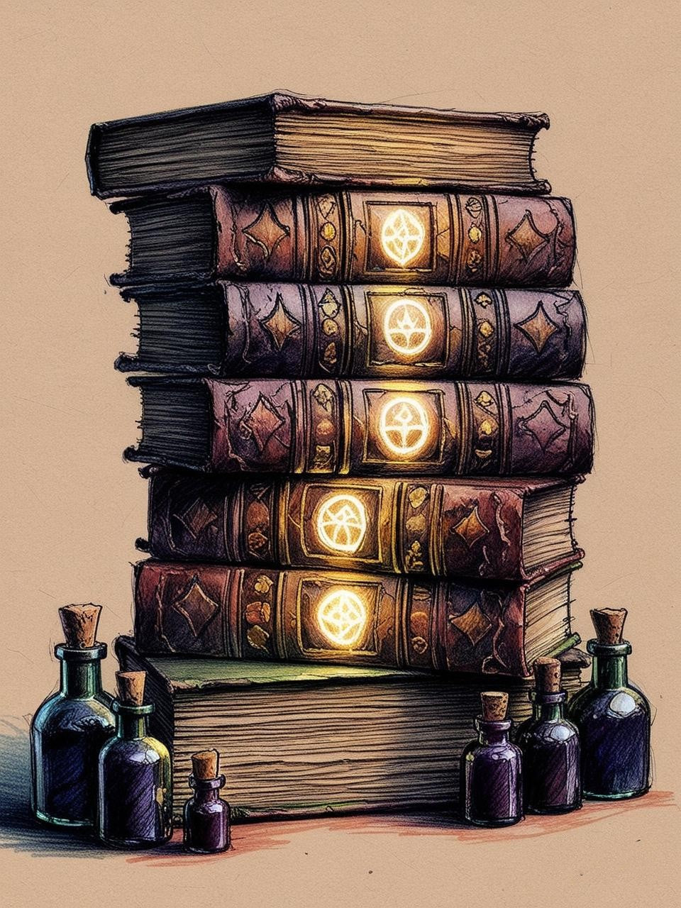 Paint by Number Ancient Books of Forbidden Spells