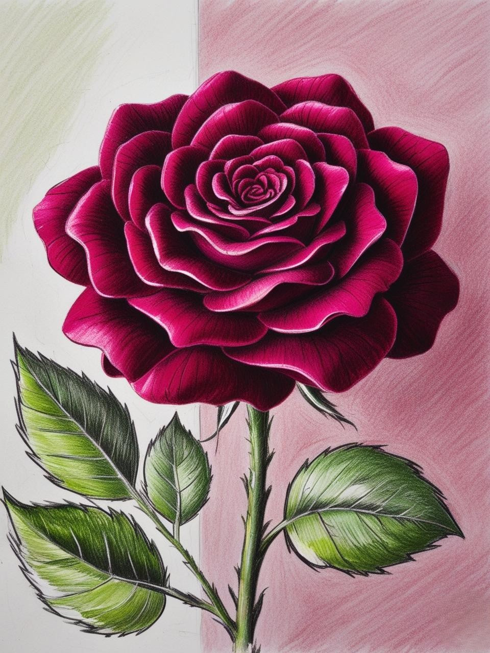 Paint by Number Dazzling Rose