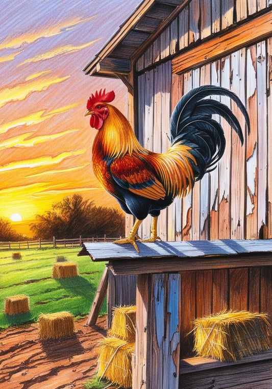 Paint by Number Proud Rooster