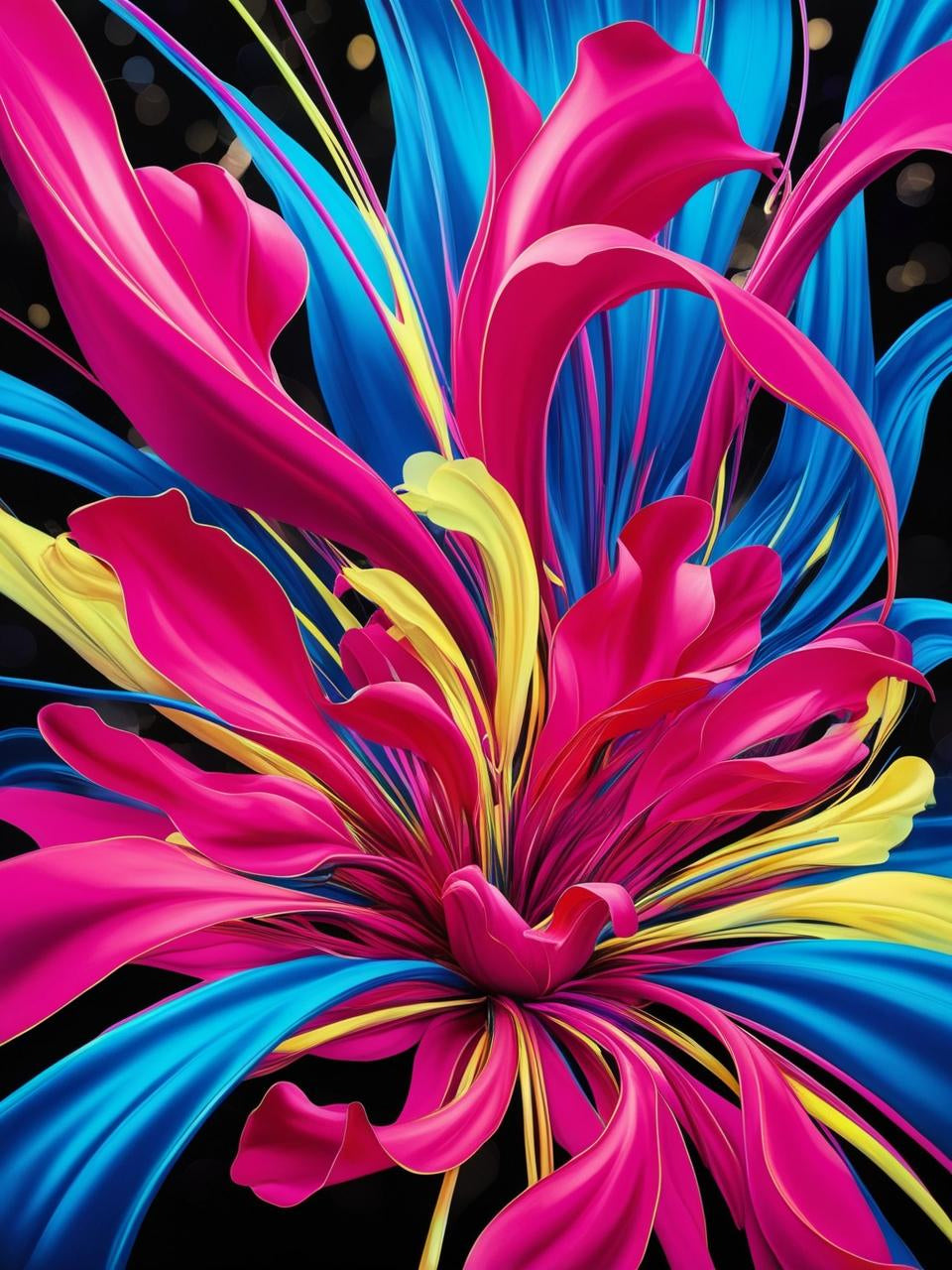 Paint By Number Vibrant Surge: The Floral Explosion