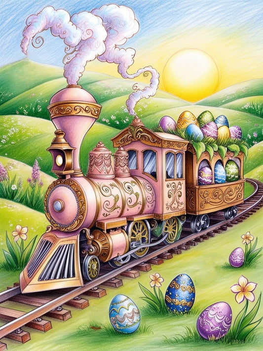 Paint by Number Charming Easter Egg Express