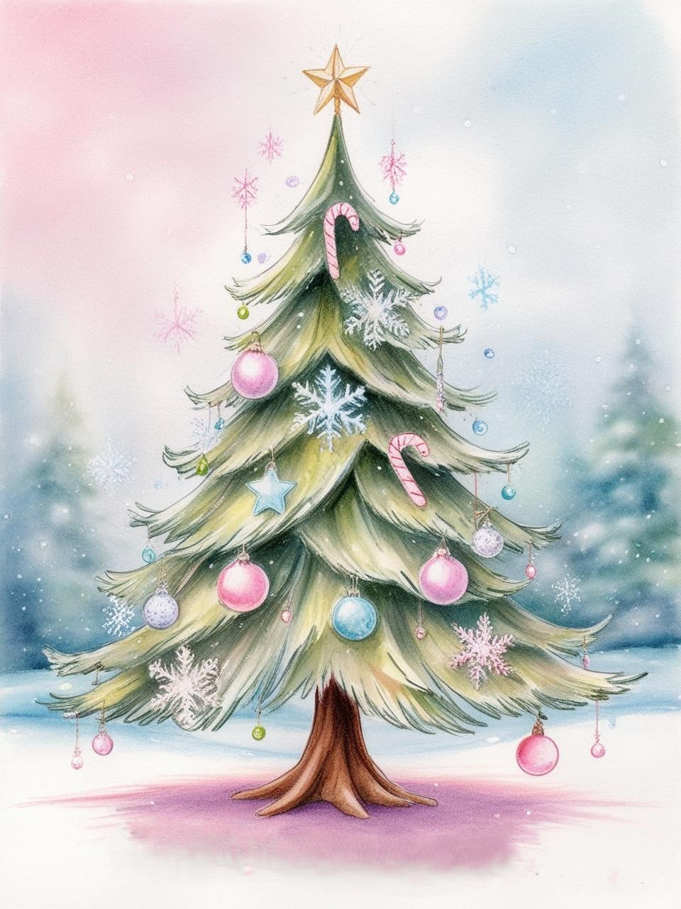 Paint by Number Winter Magic Christmas Tree