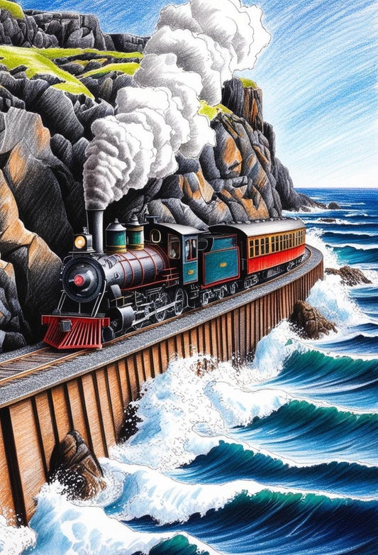 Paint By Number Steam Railway Masterpiece