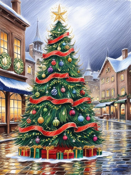 Paint by Number Festive Splendor Christmas Tree