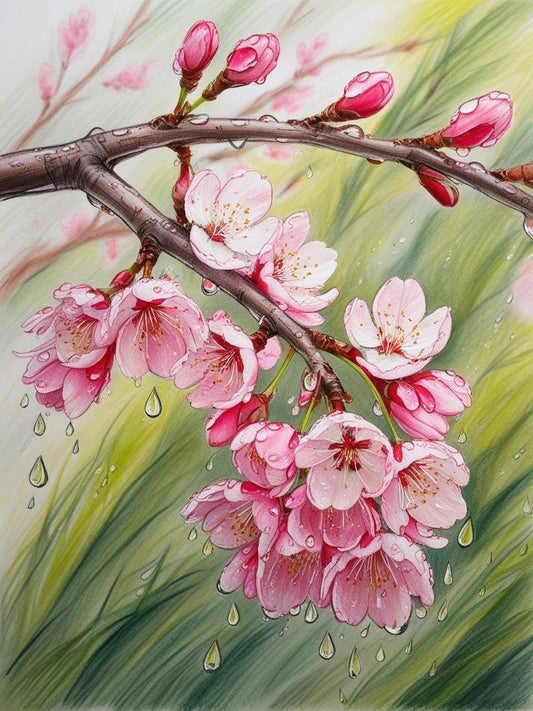 Paint by Number Cherry Blossoms of Spring