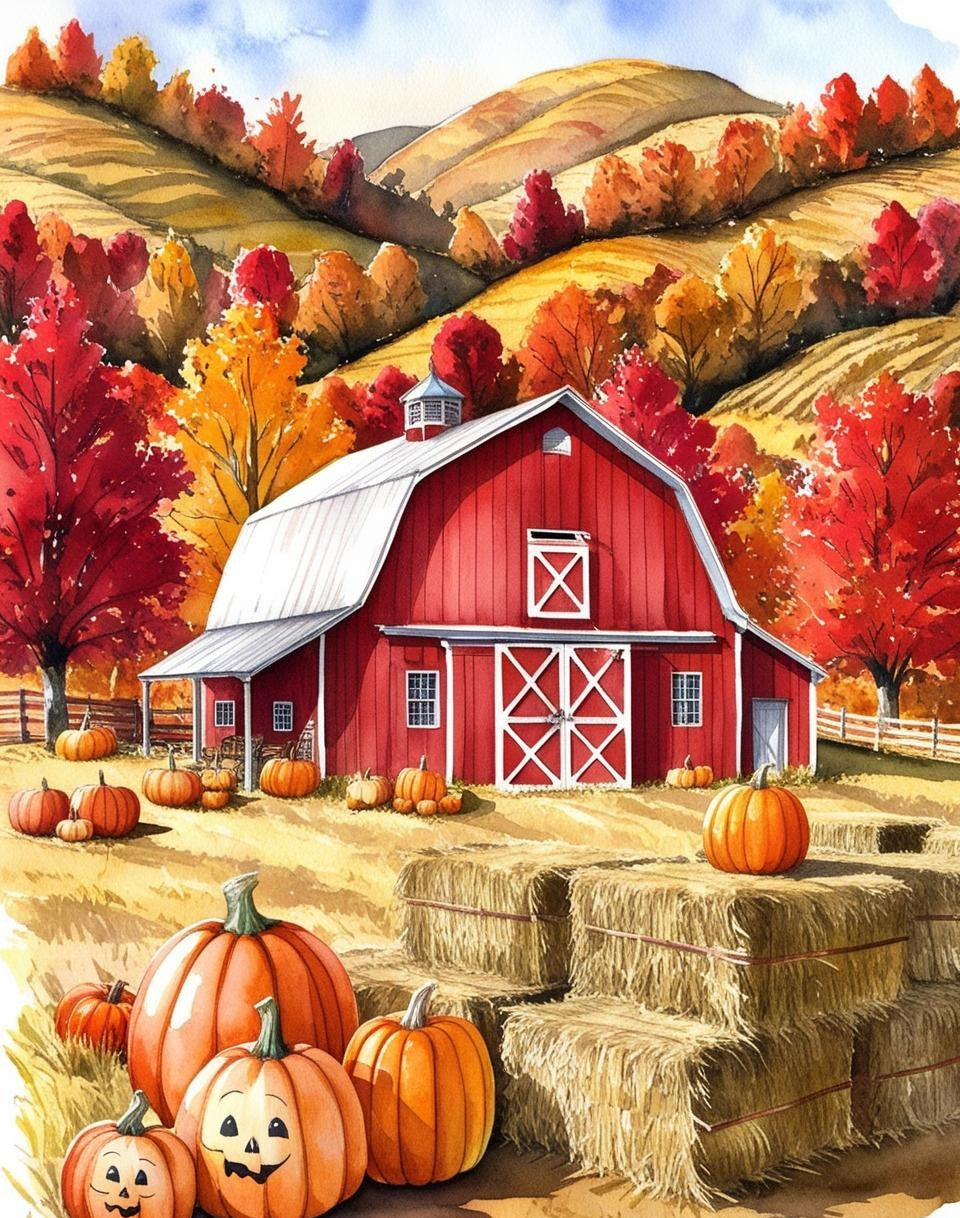 Paint By Number Fall Splendor Scene