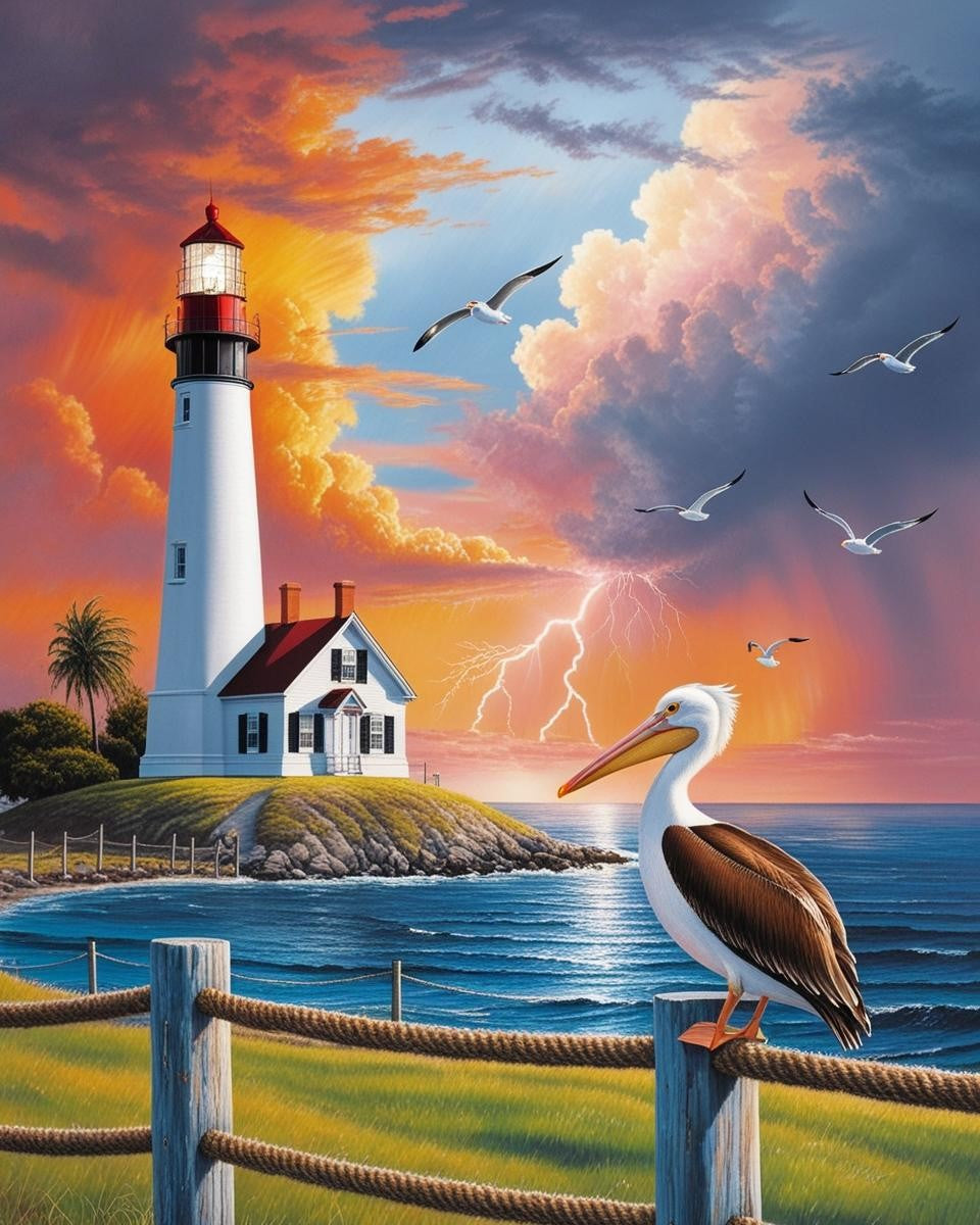 Paint by Number Bright Lighthouse