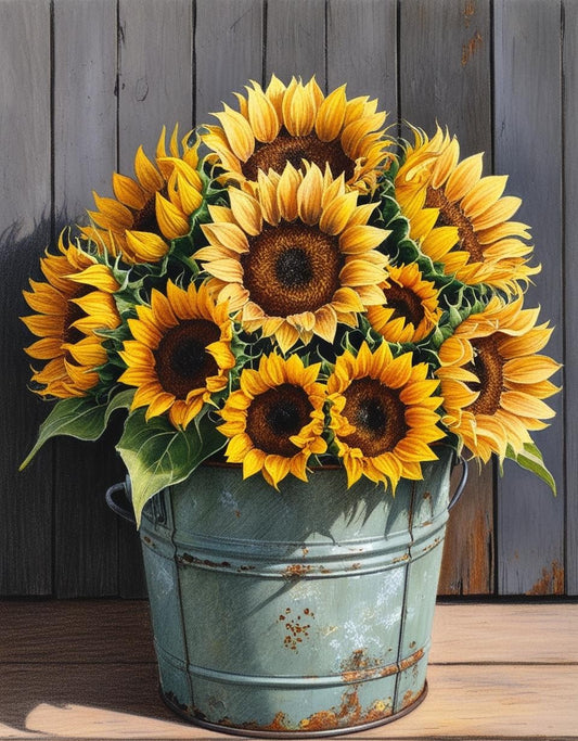 Paint by Number Sunflower Beauty