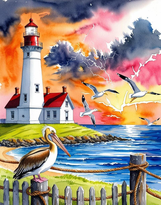 Paint by Number Coastal Lightkeeper