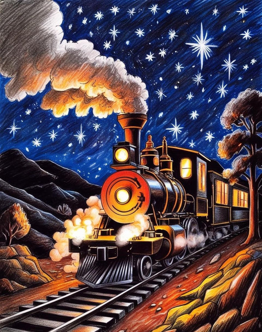 Paint By Number Timeless Locomotive Design