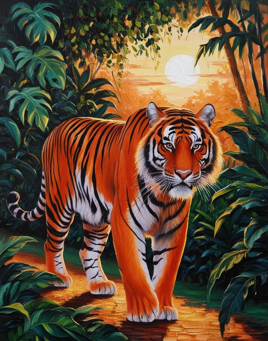 Paint By Number Tiger in the Twilight