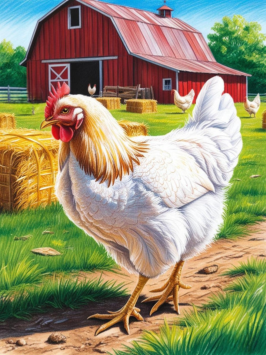 Paint by Number Simple Chicken