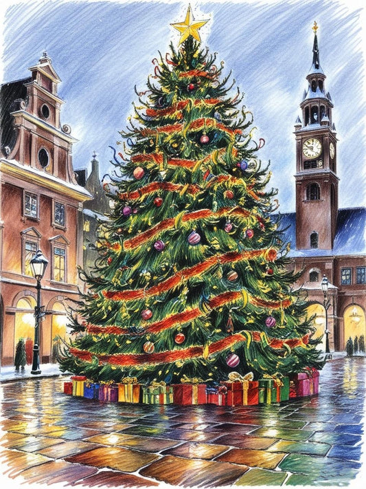 Paint by Number Seasonal Magic Christmas Tree