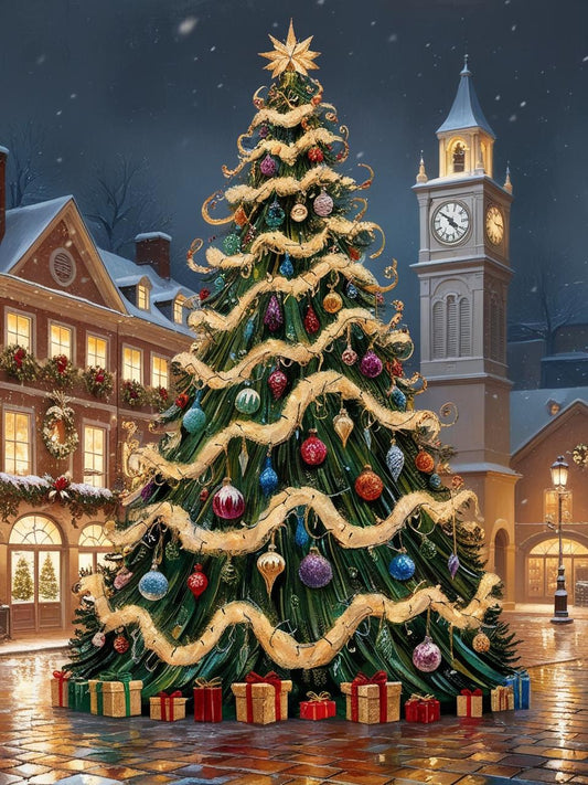 Paint by Number Sparkling Holiday Christmas Tree