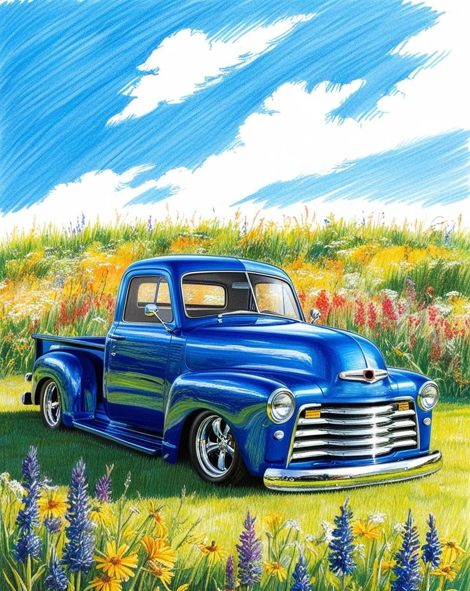 Paint By Number Retro Heritage Pickup