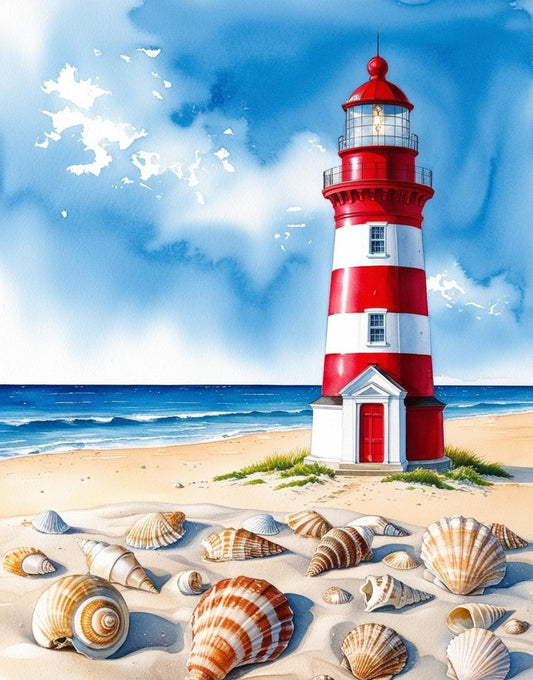 Paint by Number Sea Breeze Lighthouse