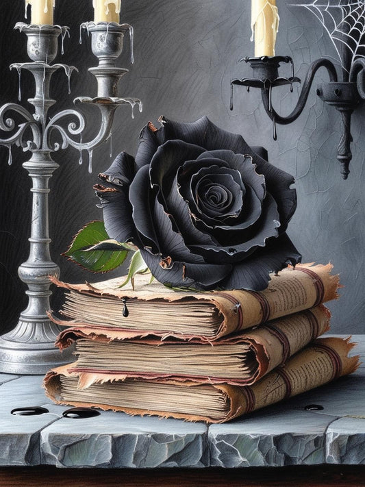 Paint by Number Black Velvet Roses