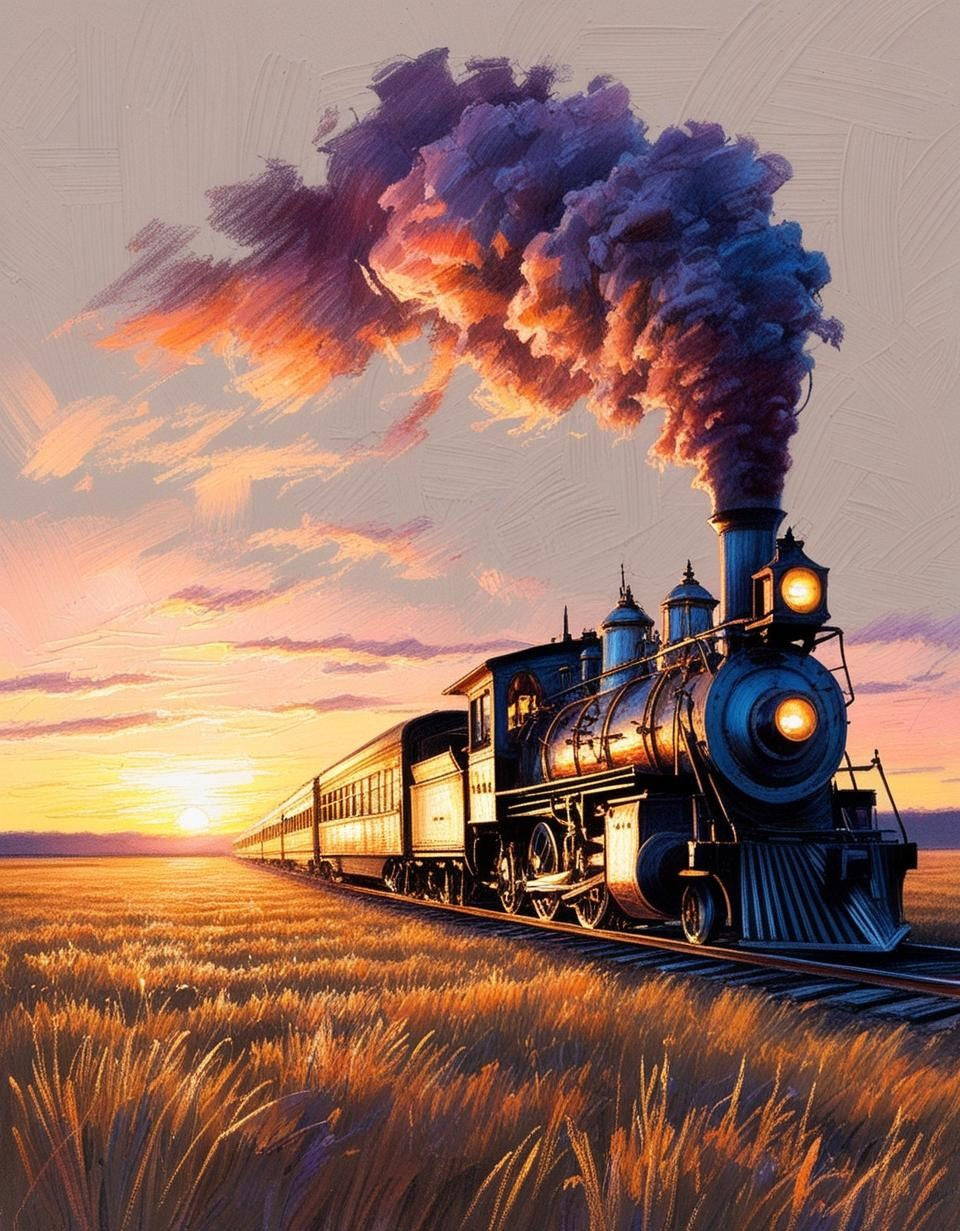 Paint By Number Vintage Railroad Marvel